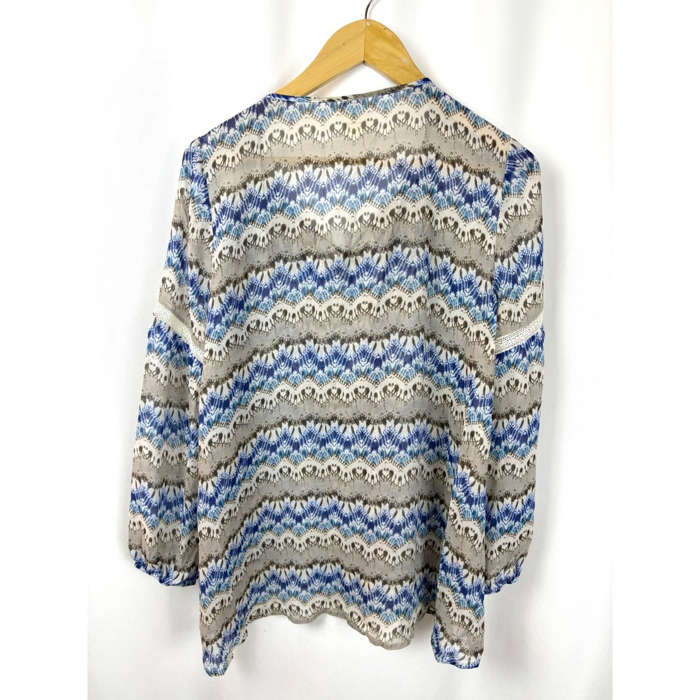 Sundance Boho Ethereal Silk Boho Peasant Blouse Size M - Picture 3 of 6